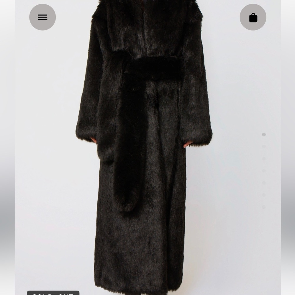 Khy Fur Coat - black